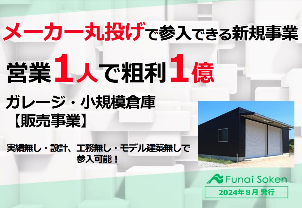 不動産会社向け、ガレージ小規模倉庫販売事業