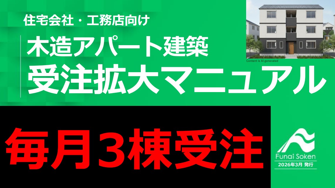 【住宅会社向け】木造アパート受注拡大マニュアル